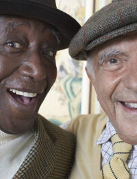 senior men smiling